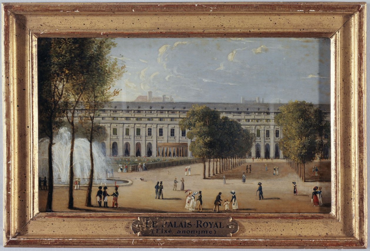 Ogrody Palais-Royal, ok. 1820 r., obecna 1. dzielnica, między 1815 a 1825 r. (obraz) autorstwa Unknown artist