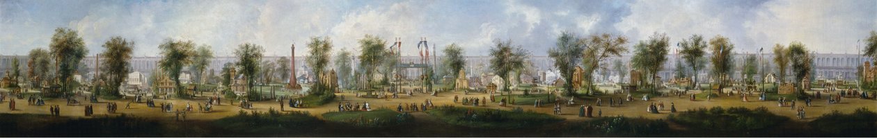 Panoramiczny widok na Wystawę Powszechną w 1867 roku, Champ-de-Mars autorstwa Unknown artist