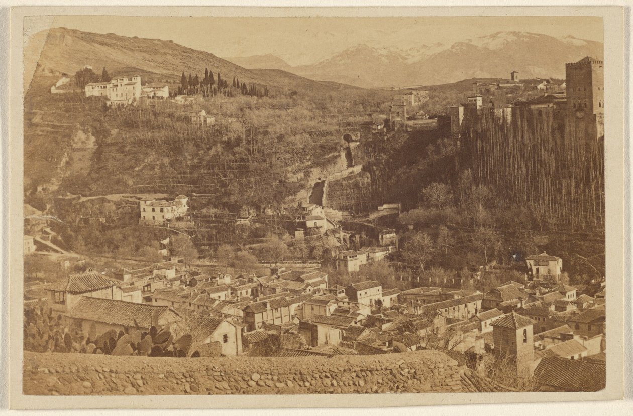 [Panoramiczny widok otaczający Alhambrę]. autorstwa Unknown artist