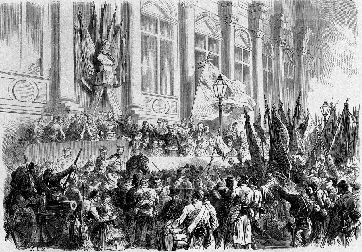Paryż, La Commune: Ogłoszenie wyników referendum w dniu 26 marca 1871 r. na Place de l