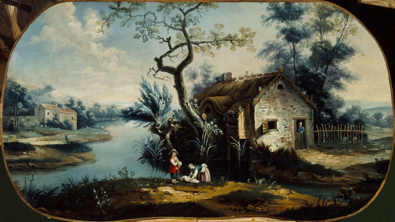 Scena pasterska. Między 1701 a 1800 rokiem (olej na płótnie) autorstwa Unknown artist