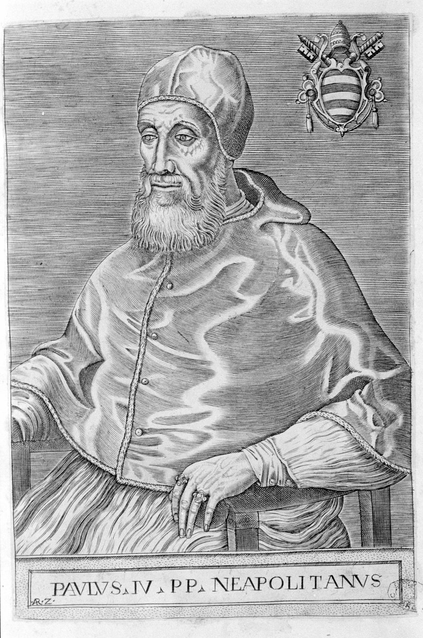 Paweł IV (1476 - 1559). autorstwa Unknown artist