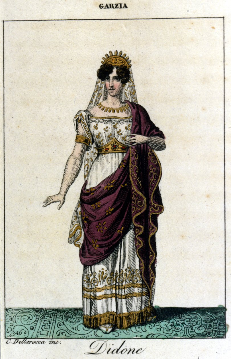 Pauline Viardot - Garcìa (1821-1910), francuska piosenkarka w roli Didona. Opera „” Porzucona Dido”” Saverio Mercadante autorstwa Unknown artist