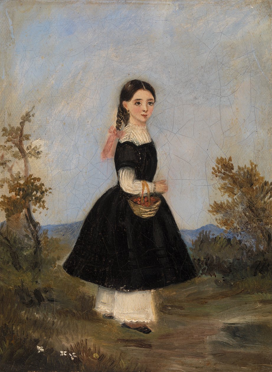 Wieśniaczka w krajobrazie autorstwa Unknown artist