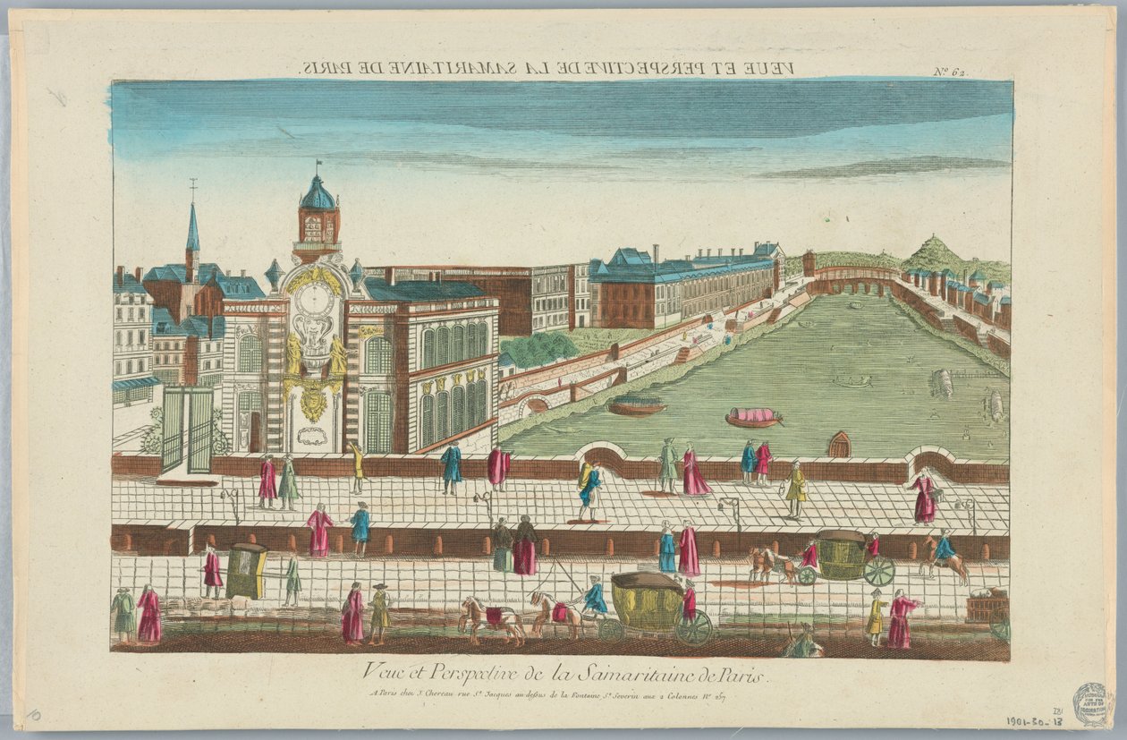 Peep-show, View and Perspective of the Samarytaine of Paris, nr 62 autorstwa Unknown artist
