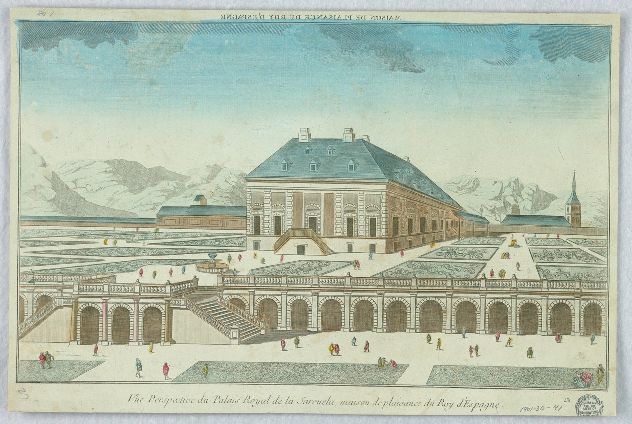 Peep-show, Widok perspektywiczny Pałacu Królewskiego Zarzuela, Maison de Plaisance du Roy d