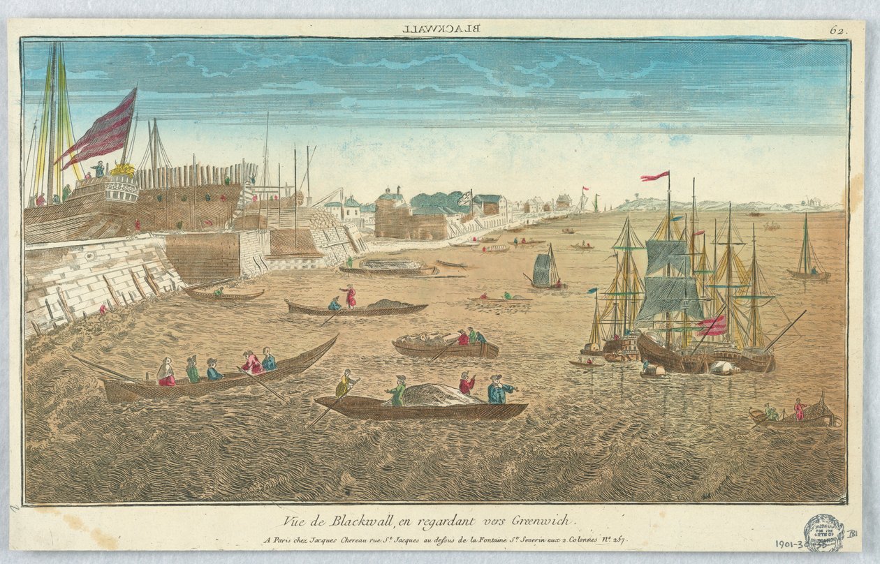 Peep-show, Widok Blackwall, Patrząc w stronę Greenwich, 62 autorstwa Unknown artist