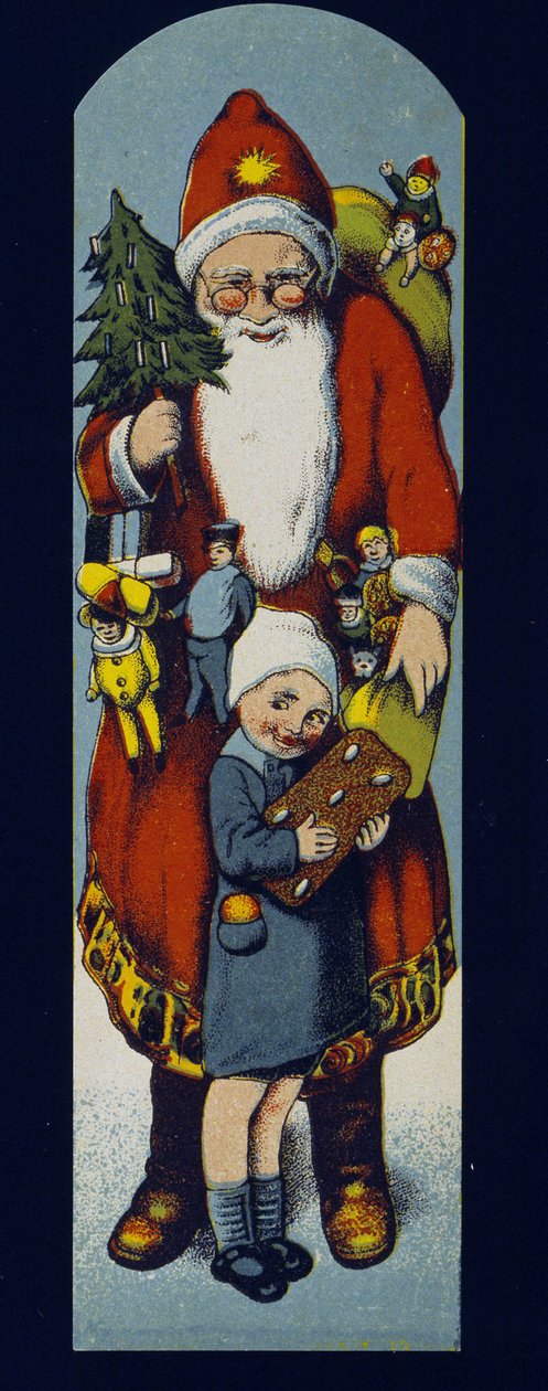 Pere Noel, karton rozprowadzany w opakowaniu piernika. sd. koniec XIX wieku. autorstwa Unknown artist