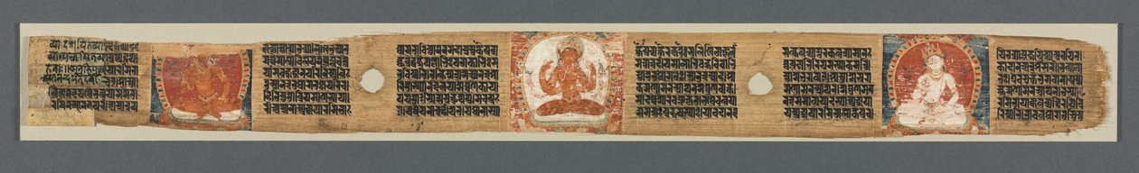 Doskonałość mądrości w ośmiu tysiącach linii: Ashtasahasrika Prajnaparamita: Zdobiony liść (odbytnicy) autorstwa Unknown artist