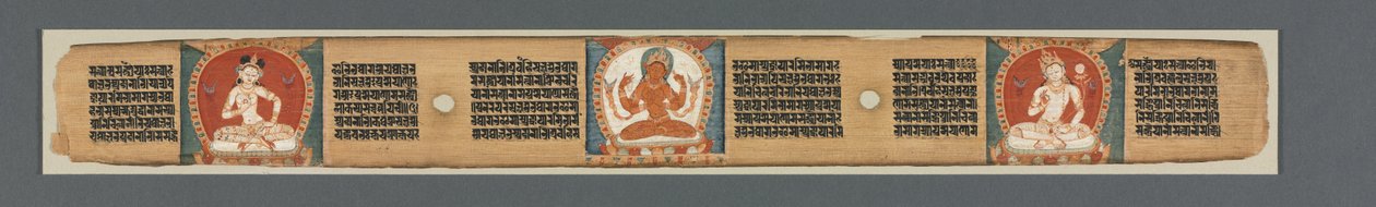 Doskonałość mądrości w ośmiu tysiącach linii: Ashtasahasrika Prajnaparamita: Zdobiony liść (odbytnicy) autorstwa Unknown artist
