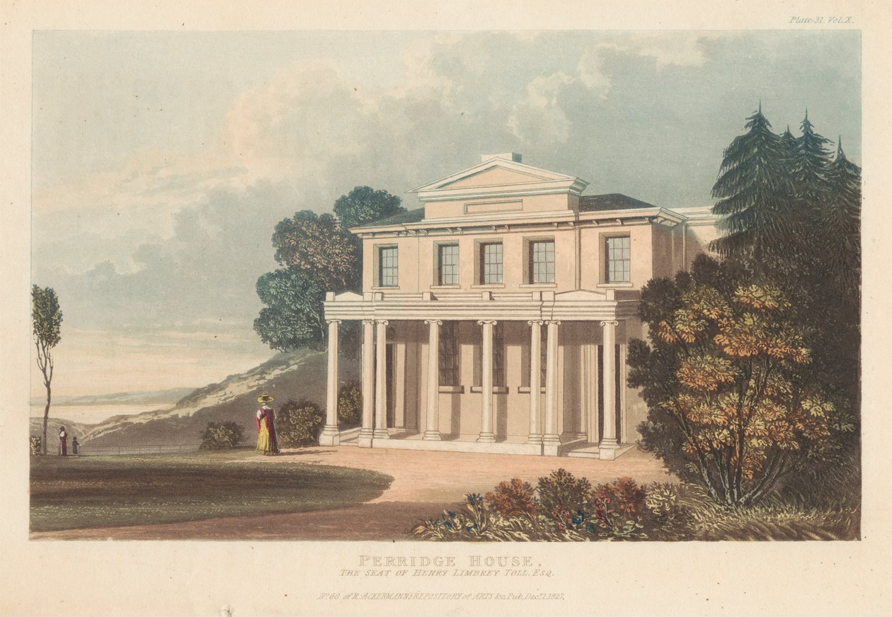 Perridge House: The Seat of Henry Limbrey Toll, Esq.polish autorstwa Unknown artist