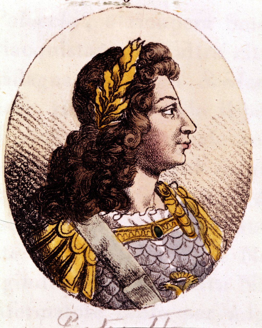 Piotra II (1715-1730). Cesarz Rosji (1727-1730). Grawerunek z początku XIX wieku autorstwa Unknown artist