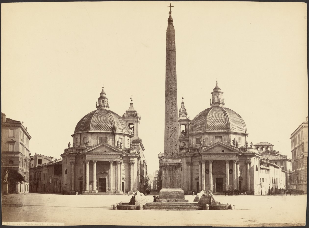 Piazza del Popolo od strony bramy (Rzym) autorstwa Unknown artist