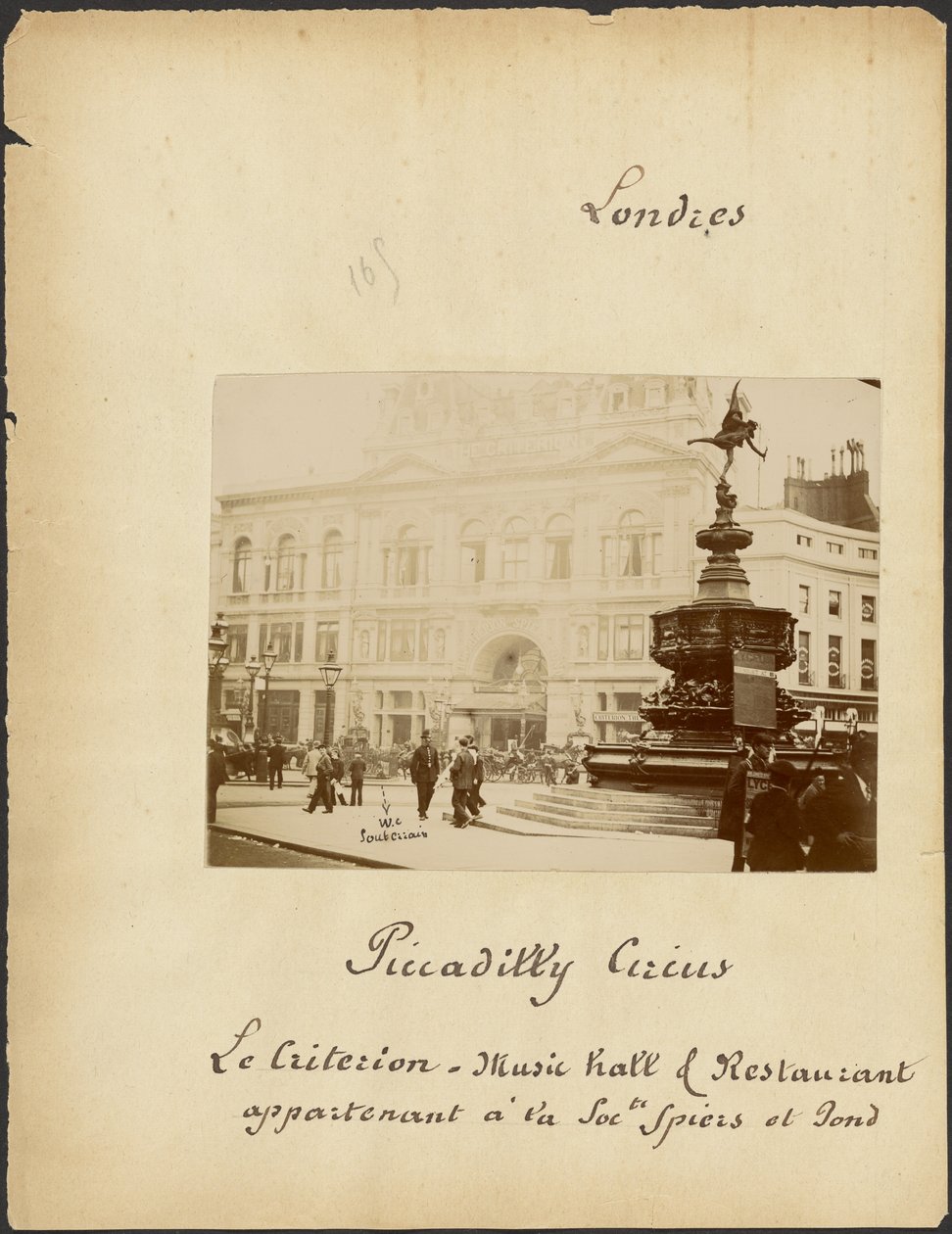 [Piccadilly Circus i Criterion Theatre] autorstwa Unknown artist