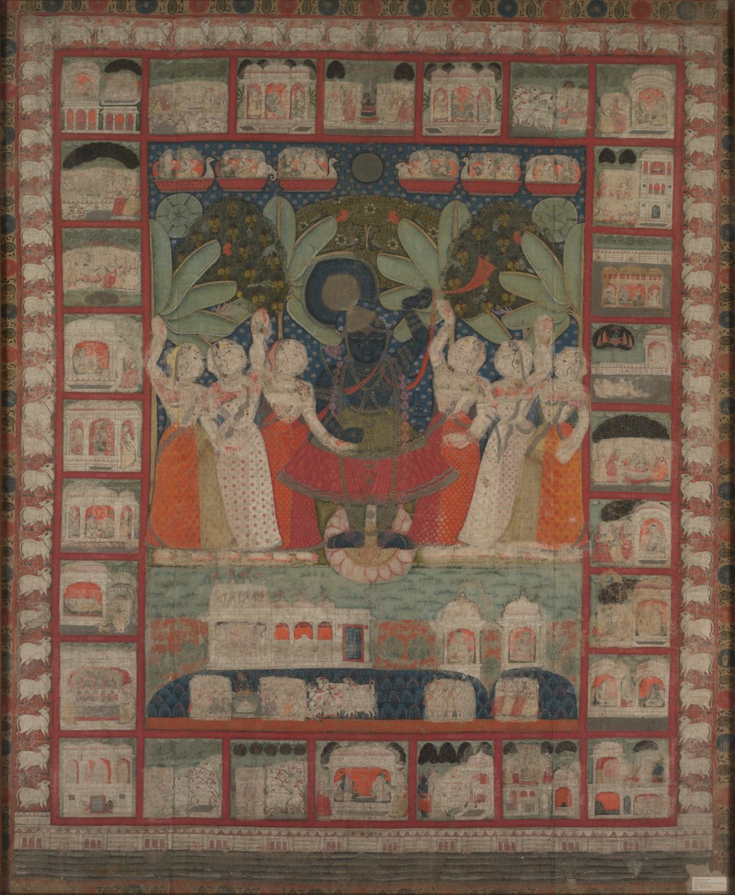 Pichwai z Shri Nathji autorstwa Unknown artist
