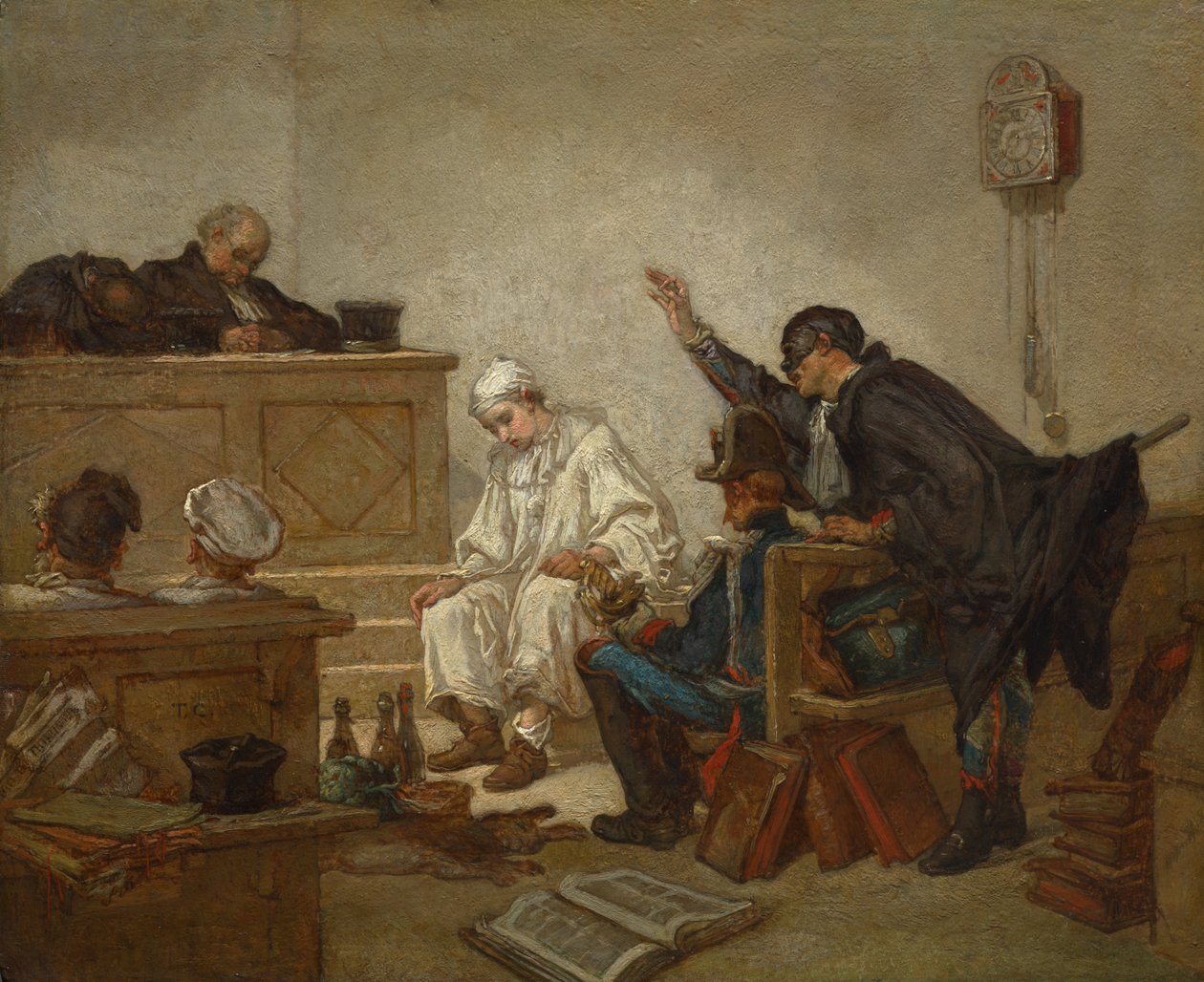 Pierrot w sądzie karnym autorstwa Unknown artist