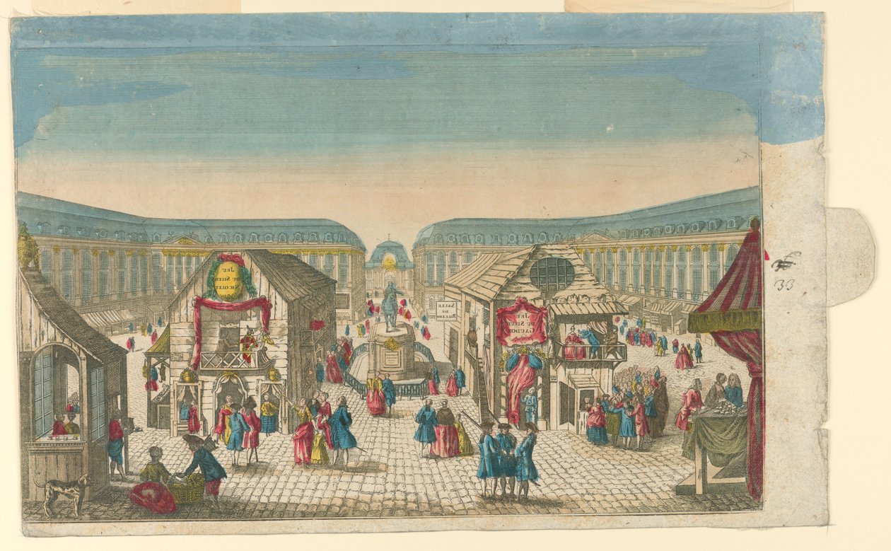 Place Vendôme podczas targów Saint-Ovide, Paryż autorstwa Unknown artist