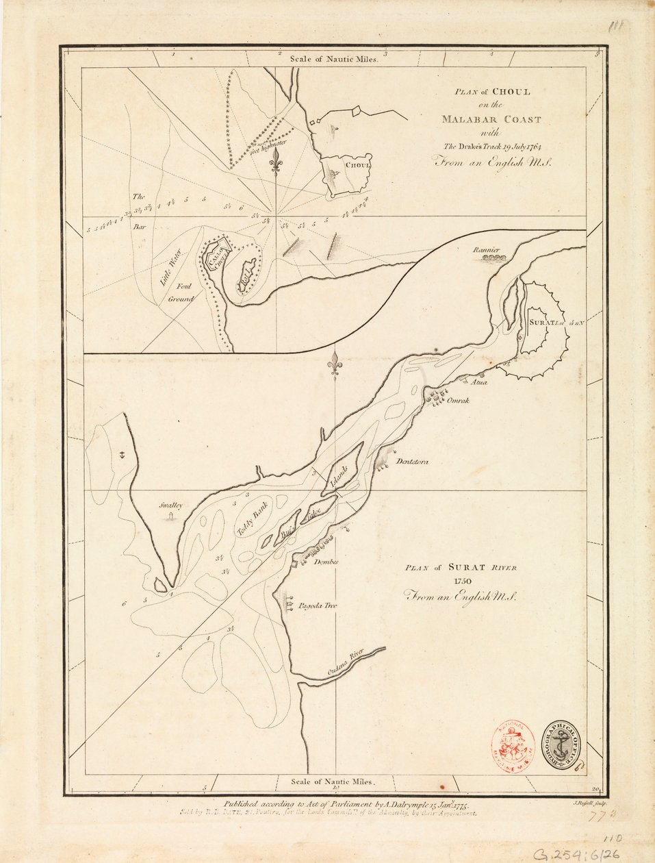 Plan Choul i rzeki Surat autorstwa Unknown artist