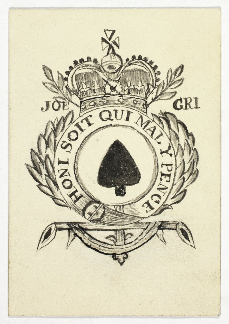 Karta do gry - As Pik autorstwa Unknown artist