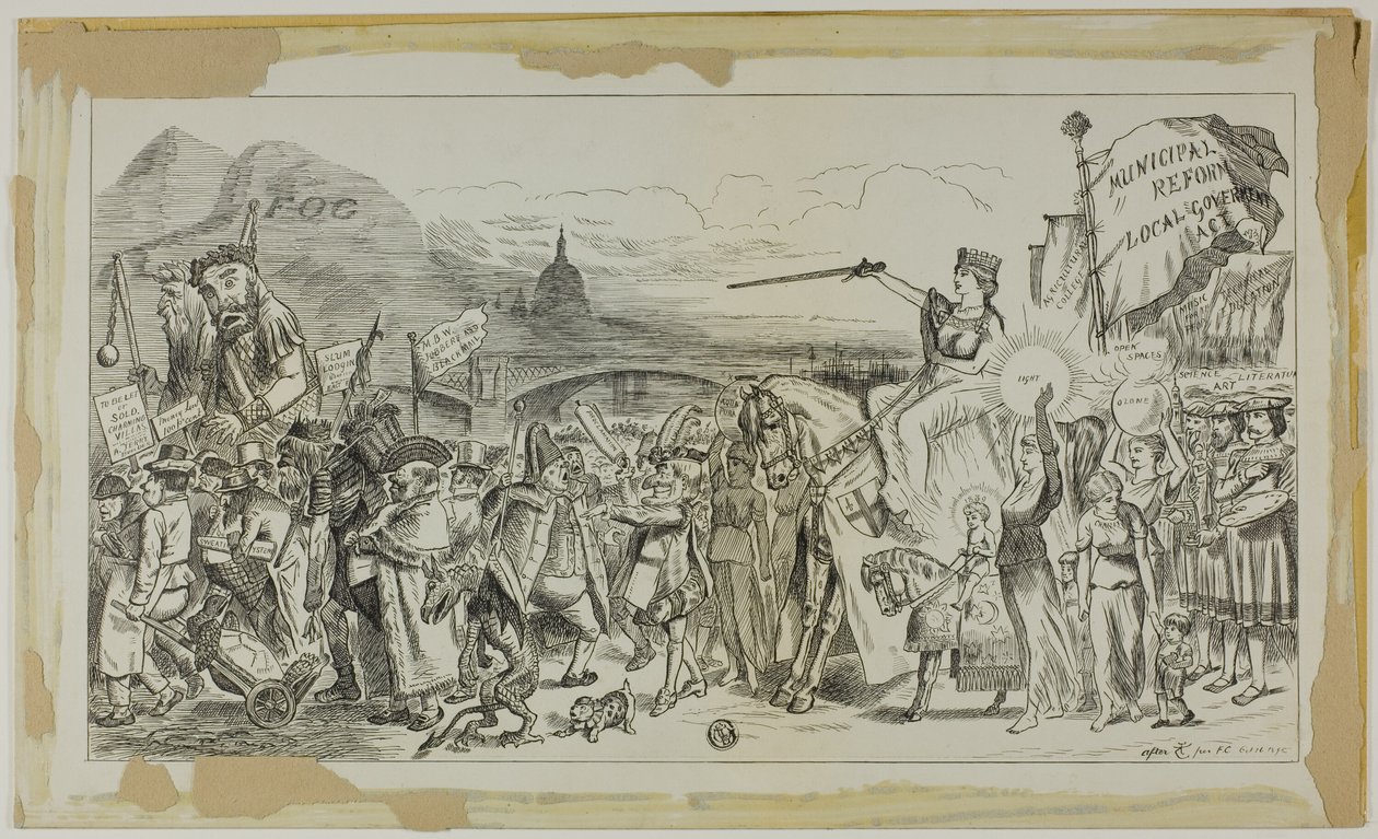 Polityczna kreskówka autorstwa Unknown artist