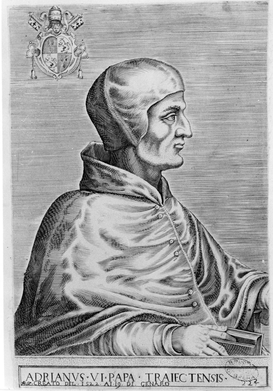 Papież Adrien VI (1459-1523). autorstwa Unknown artist