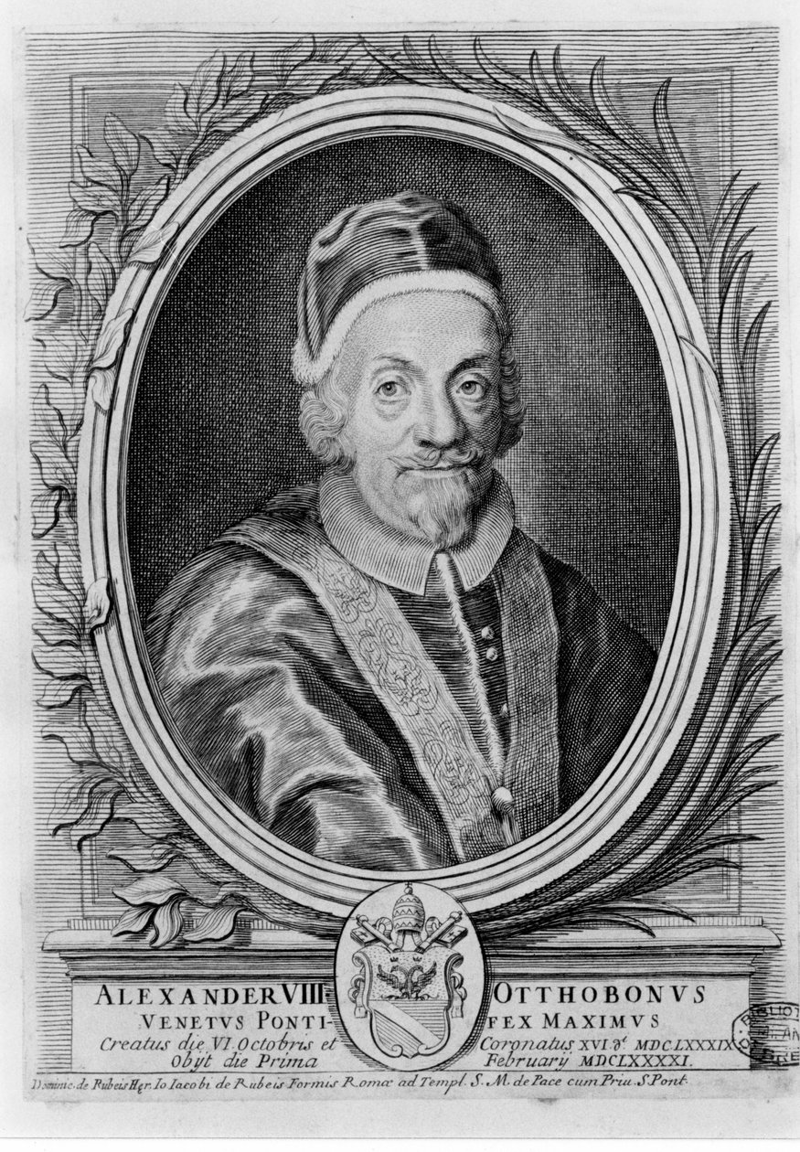 Papież Aleksander VIII (1610-1691). autorstwa Unknown artist