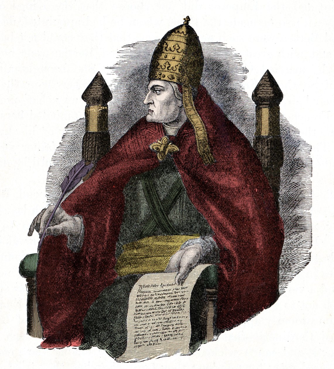 Papież Grzegorz Wielki (Grzegorz Wielki lub Gregorio Magno lub Gregorius Magnus) (590-604). autorstwa Unknown artist