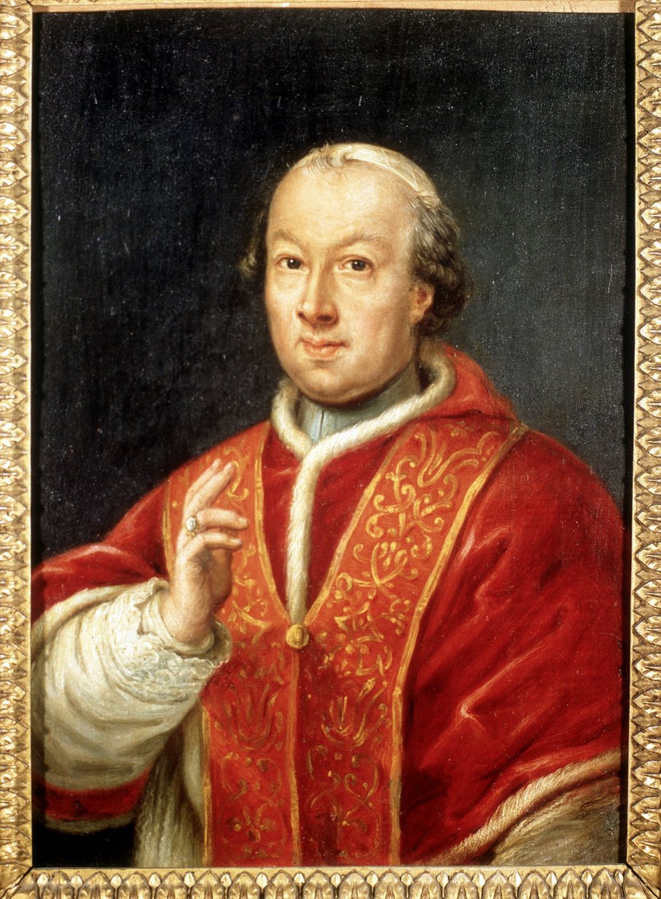 Papież Pius (Pio lub Pius) VI (1717-1799). Anonimowe malowanie. Rzym, Muzeum Risorgimento. autorstwa Unknown artist