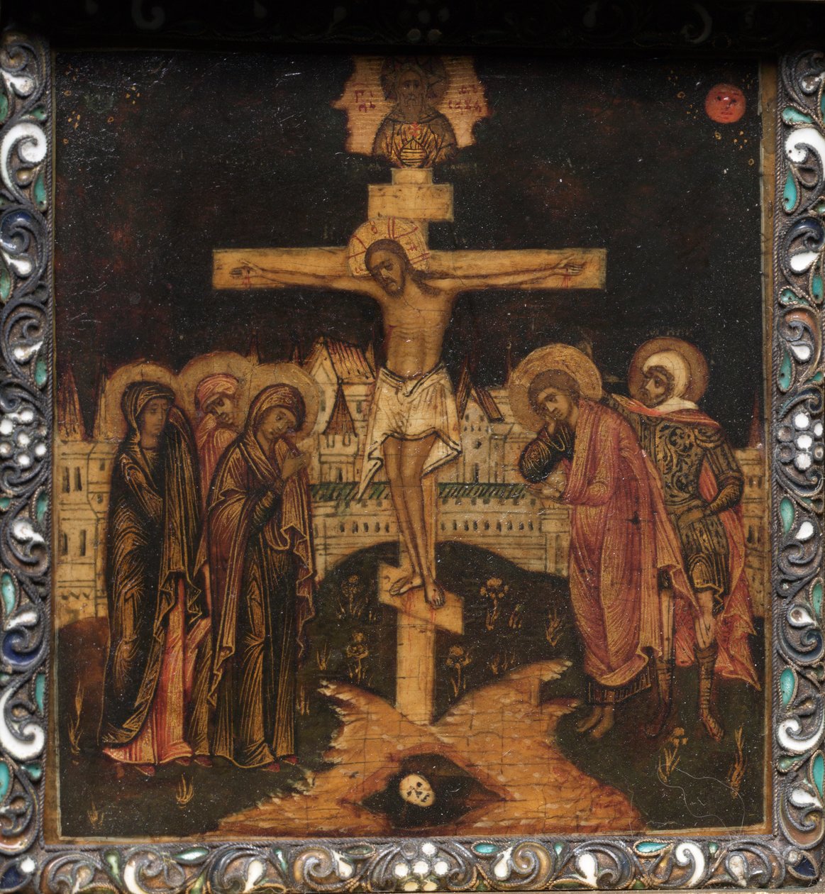 Przenośna ikona tryptyku: Ukrzyżowanie autorstwa Unknown artist