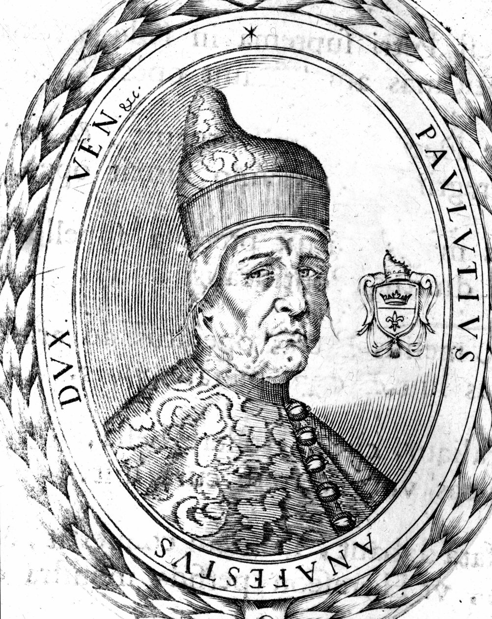 Portret Paoluccio Anafesto (697-717). Pierwsza doża Wenecji. autorstwa Unknown artist