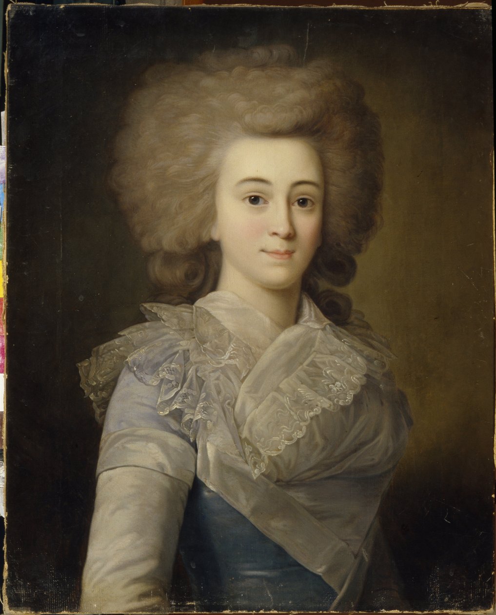 Portret Elisabeth Alexandrovna Stroganova (1745-1831) (Portret Elisavety A. Stroganowej). Malarstwo anonimowe, olej na płótnie, ok. 1770. XVIII-wieczna sztuka rosyjska, sztuka rokoko. Regionalna Galeria Sztuki, Tambow (Rosja). autorstwa Unknown artist