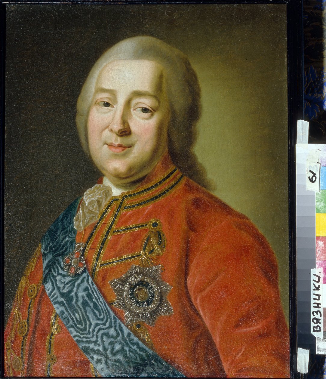 Portret generała i hrabiego Nikity Iwanowicza Panina (1718-1783) (Portret generała hrabiego Nikity I. Panina). Malarstwo anonimowe, olej na płótnie, II poł. XVIII w., klasycyzm. Regionalne Muzeum Sztuki i Historii, Wiazniki (Rosja) autorstwa Unknown artist
