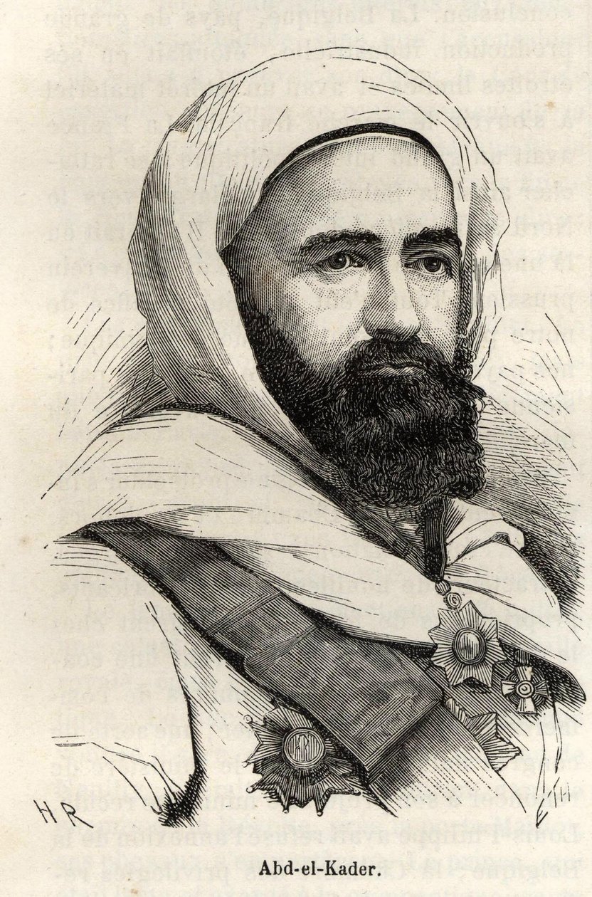 Portret Abd - El - Kadera (Abd El-Kader) (Abd El Kader) (1807 - 1883). autorstwa Unknown artist