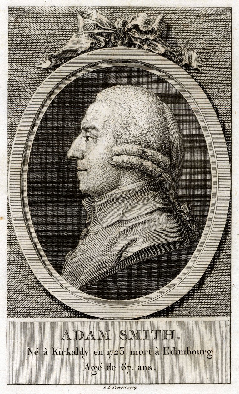 Portret Adama Smitha (1723 - 1790), szkockiego filozofa i ekonomisty. autorstwa Unknown artist
