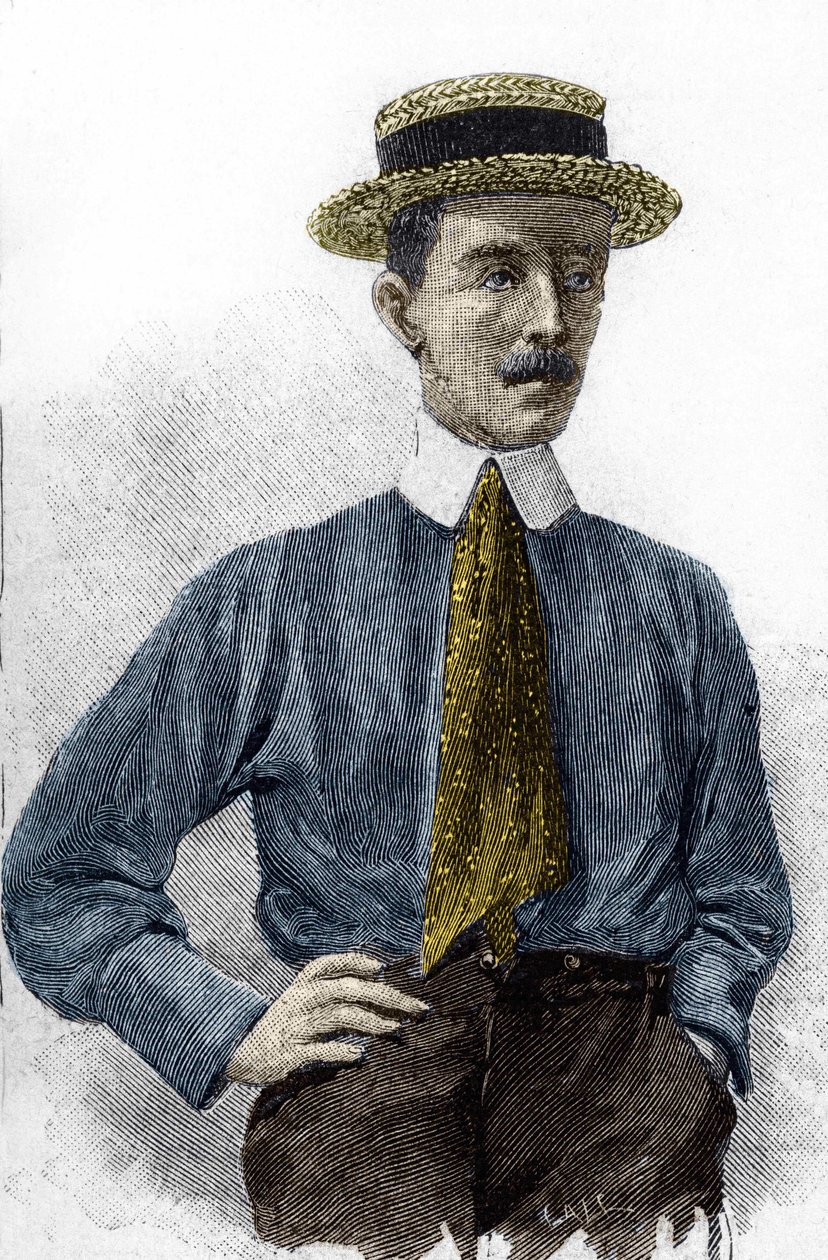 Portret Alberto Santosa-Dumonta (1873-1932), brazylijskiego artysty lotniczego. autorstwa Unknown artist