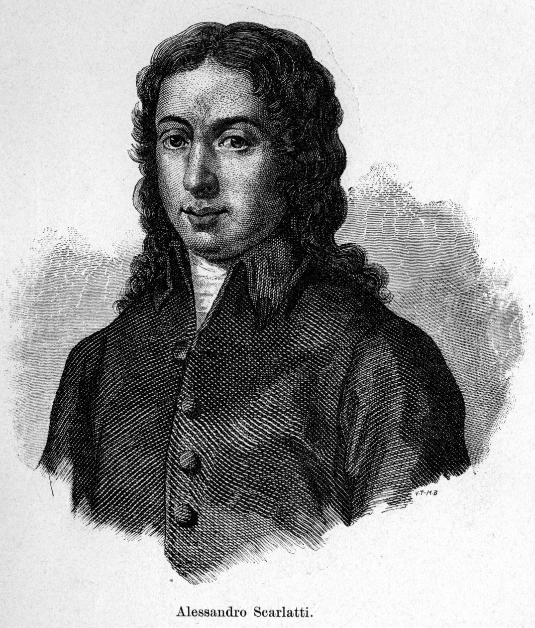 Portret Alessandro Scarlattiego (1660 - 1725), włoskiego kompozytora. autorstwa Unknown artist