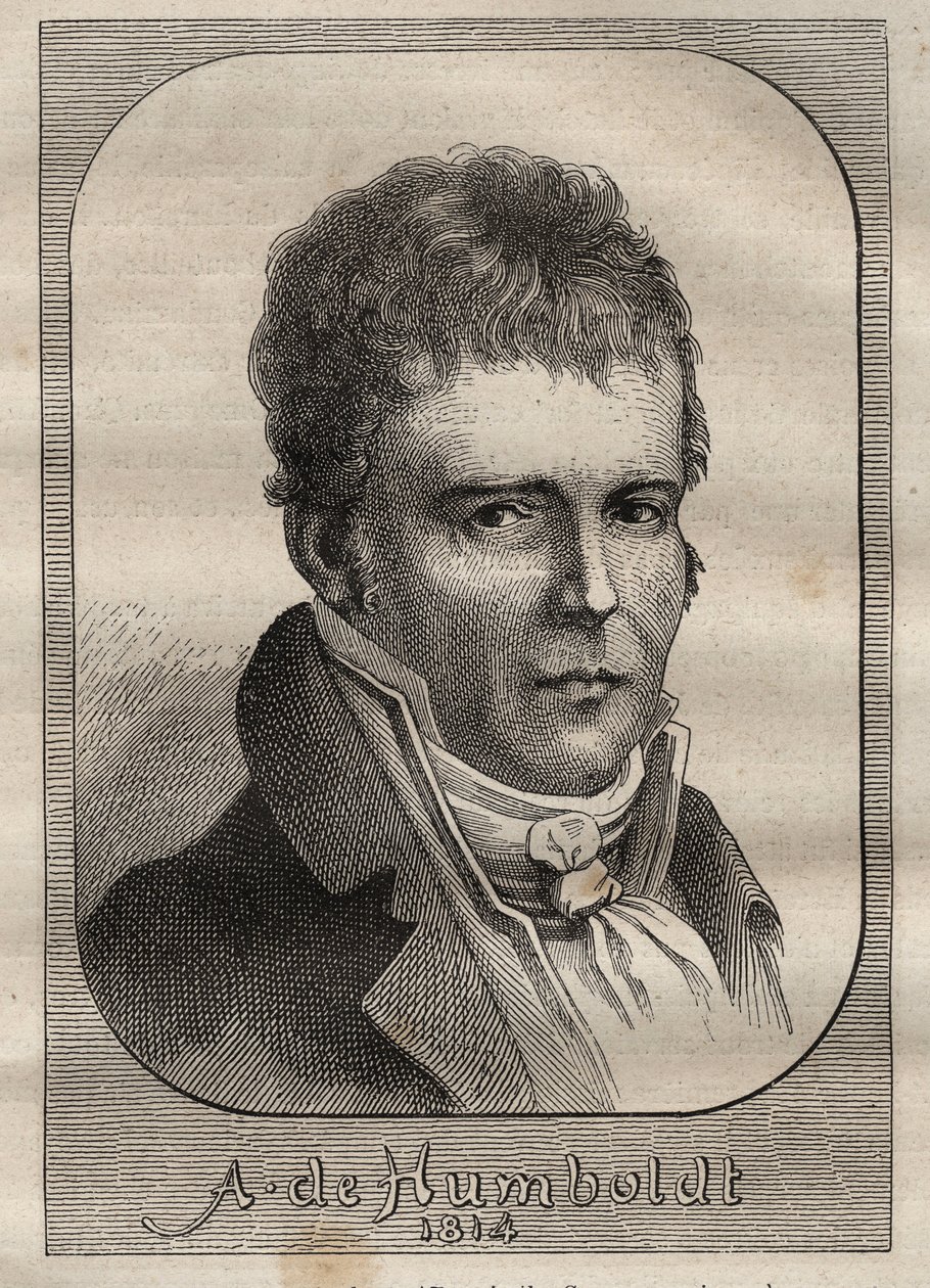 Portret Aleksandra von Humboldta (1769-1859) - ilustracja zaczerpnięta z „Wielkich Marynarzy XVIII wieku”” autorstwa Unknown artist