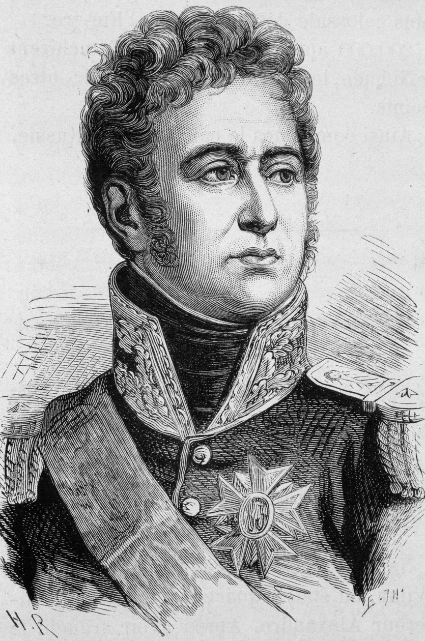 Portret Alexandre Law, markiza de Lauriston (1768 - 1828). Rycina z końca XIX wieku w „Histoire de France” H. Martina. autorstwa Unknown artist