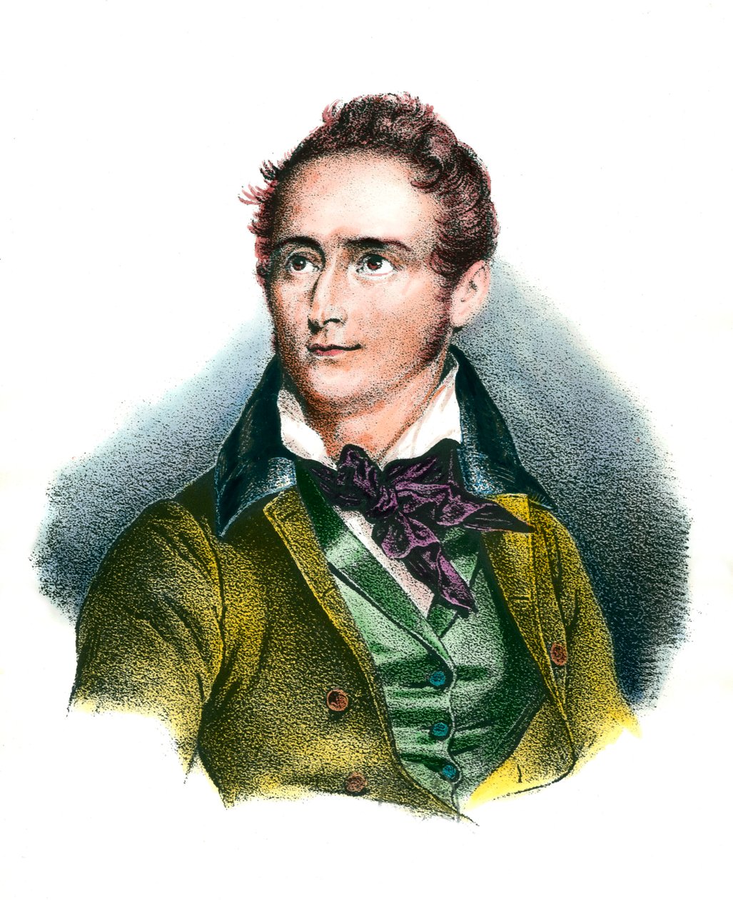 Portret Alphonse de Lamartine (1790-1869) poeta francais Rycina XIX wieku Kolekcja prywatna autorstwa Unknown artist