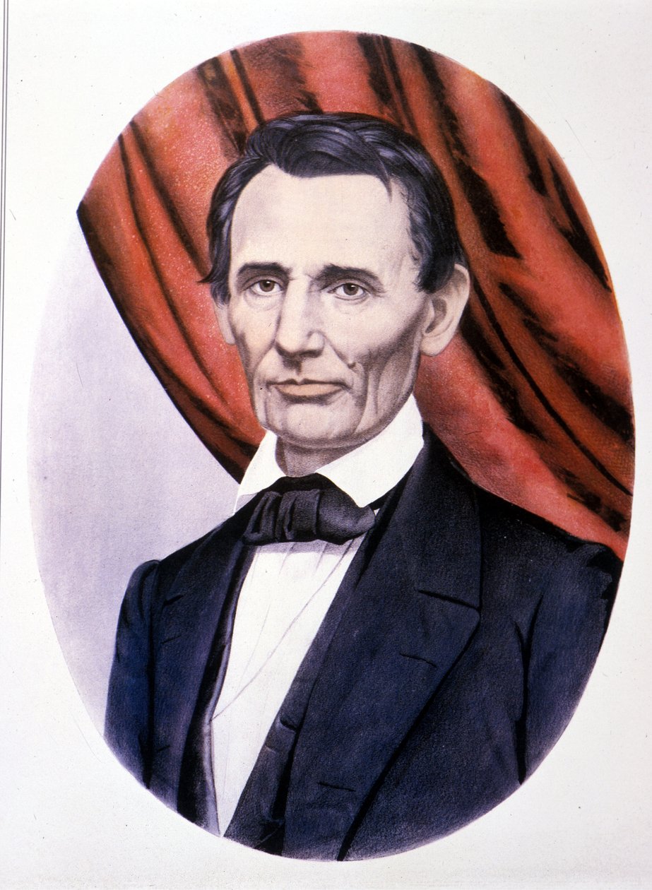 Portret amerykańskiego prezydenta Abrahama Lincolna (1809 - 1865). autorstwa Unknown artist