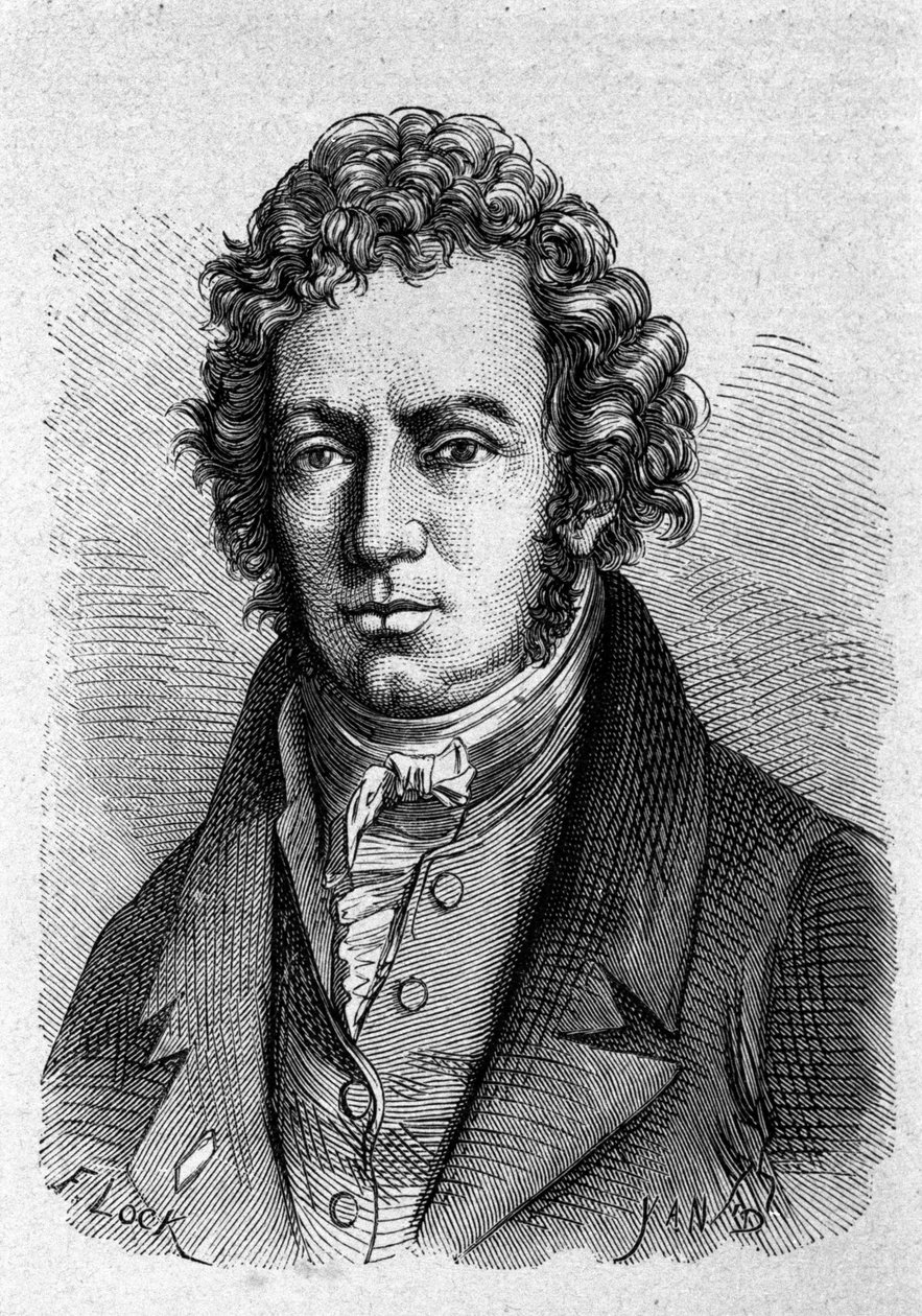 Portret Andre Marie Ampere (1775 - 1836) francuskiego fizyka. autorstwa Unknown artist