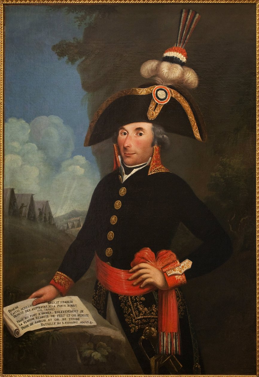 Portret Andre Masseny (1758-1817, księcia Rivoli i księcia Essling, marszałka imperium), w mundurze generała dywizji. Obraz anonimowy, olej na płótnie 1796, portret autorstwa Unknown artist