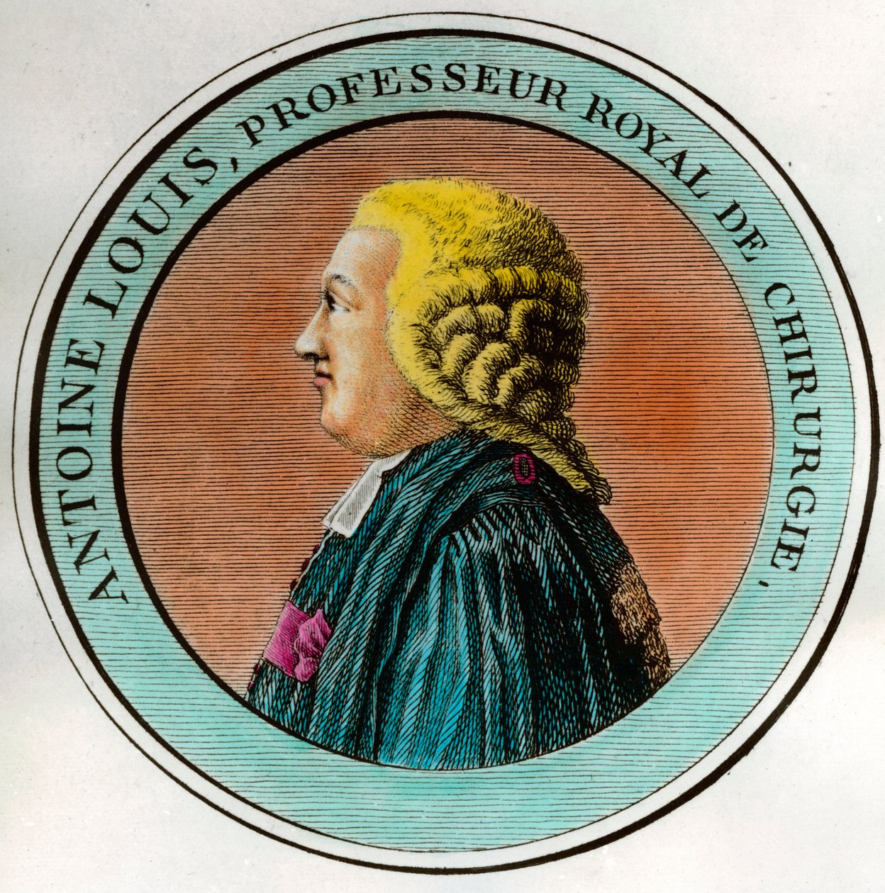 Portret Antoine Louisa (1723-1792) Królewski profesor chirurgii, sekretarz Królewskiej Akademii Chirurgicznej Grawerowanie XVIII-wiecznej kolekcji prywatnej autorstwa Unknown artist