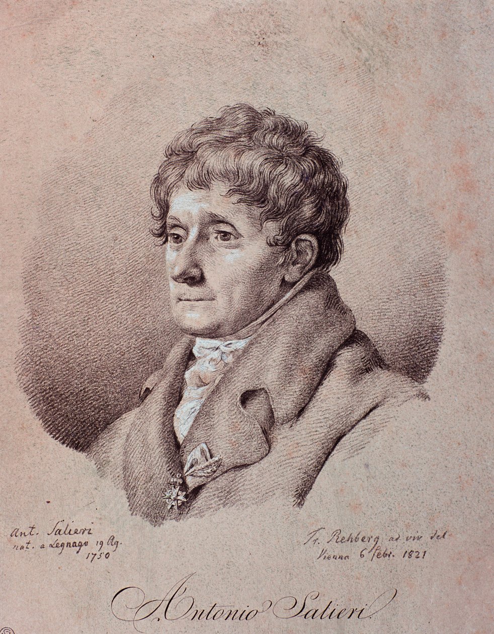 Portret Antonio Salieri (rycina) autorstwa Unknown artist