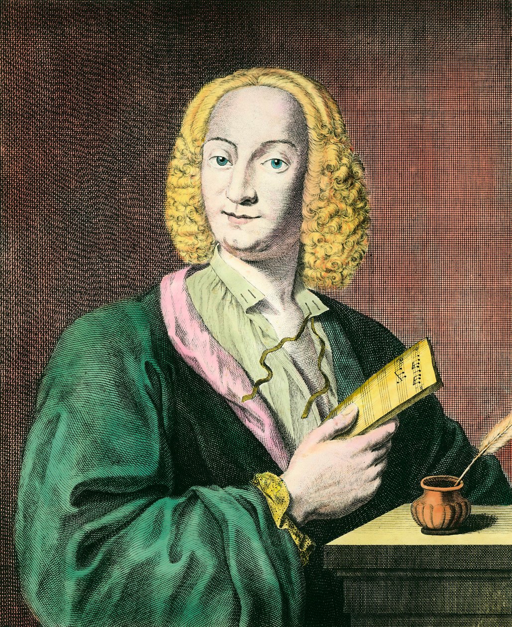 Portret Antonio Vivaldiego (1678-1741), włoskiego kompozytora. Rycina z XVIII wieku. Prywatna kolekcja autorstwa Unknown artist