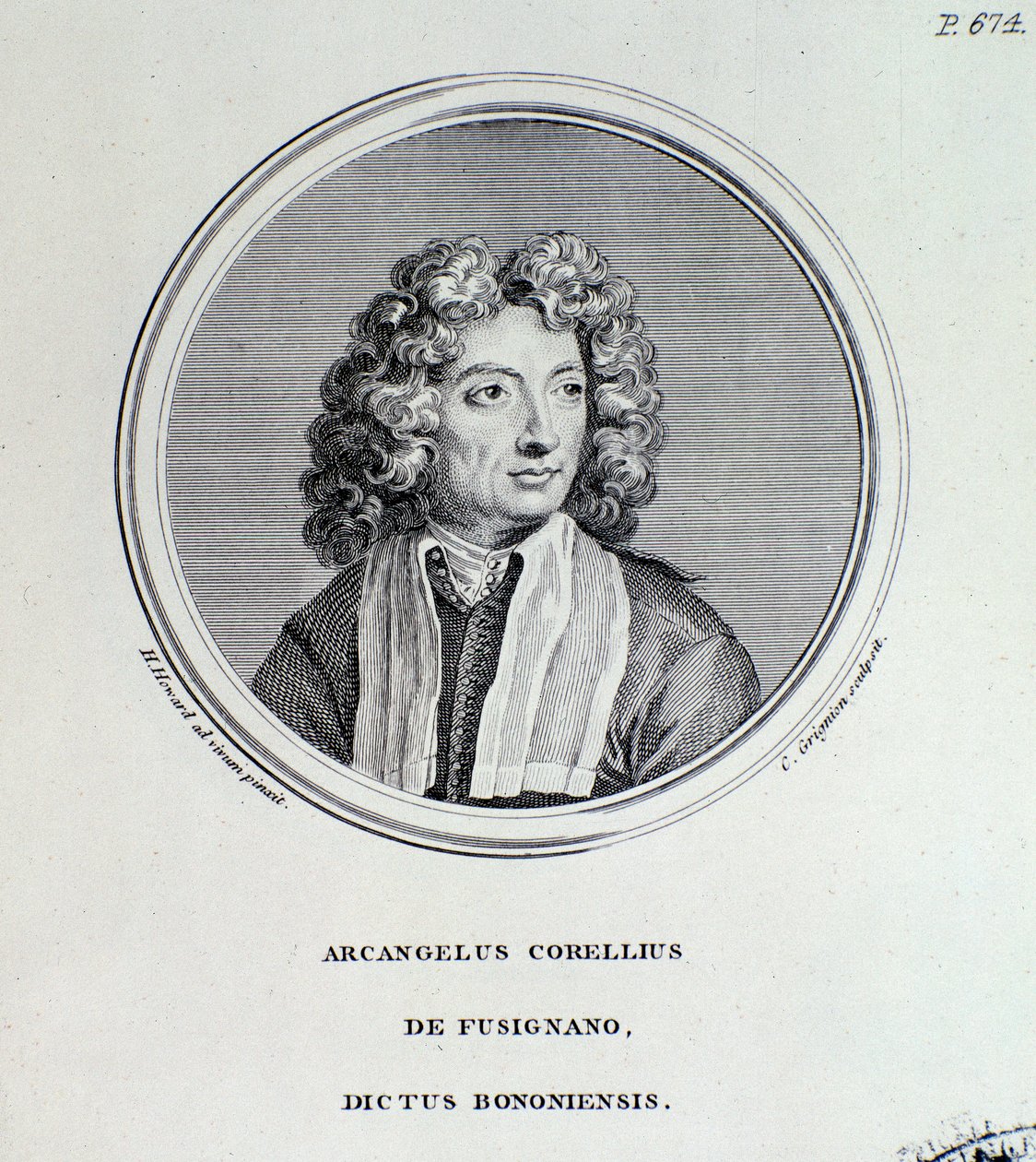 Portret Arcangelo Corelli (rycina) autorstwa Unknown artist