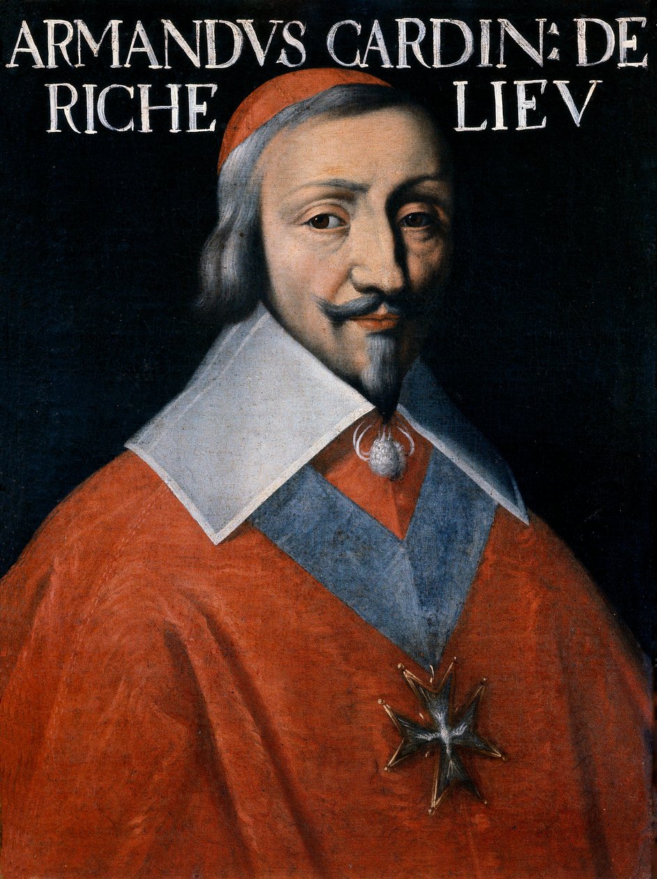 Portret Armanda-Jeana du Plessis, kardynała Richelieu, detal autorstwa Unknown artist
