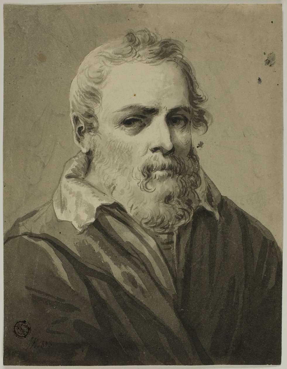 Portret brodatego mężczyzny autorstwa Unknown artist