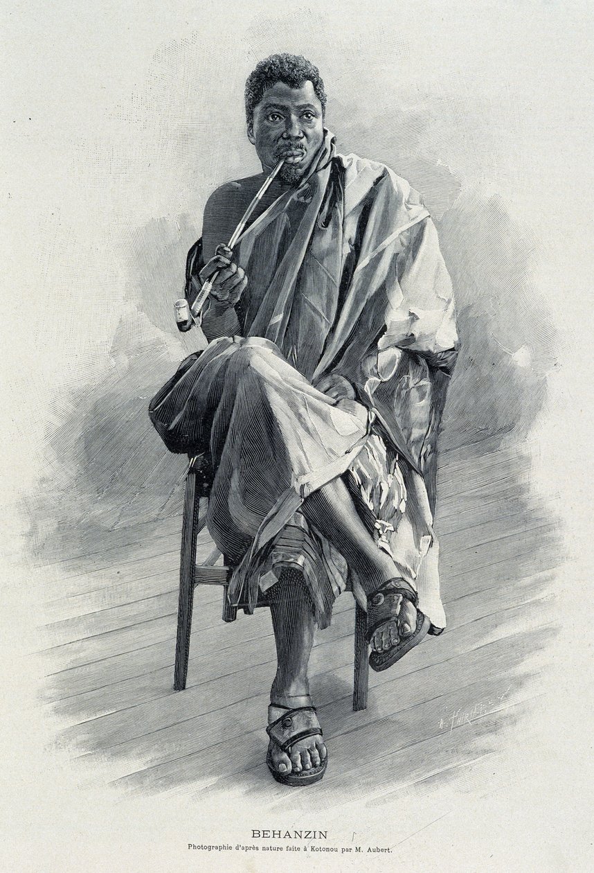 Portret Behanzina (1844-1900), króla Dahomeju (dzisiejszy Benin). autorstwa Unknown artist