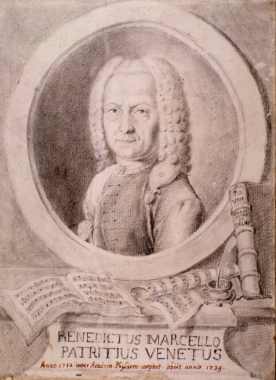 Portret Benedetto Marcello (rysunek) autorstwa Unknown artist